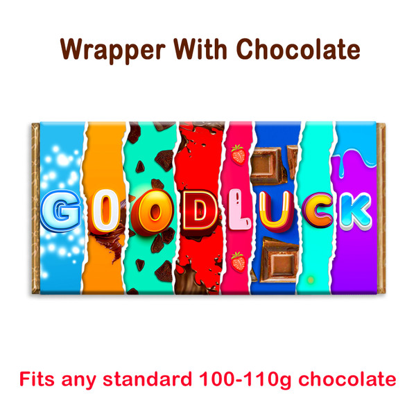 Good Luck Novelty Chocolate Bar Wrapper Lovely Gift Present For Wedding Birthday