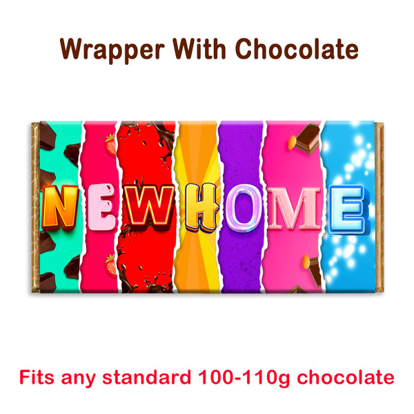 New Home Chocolate Bar Wrapper Novelty Gift Present for House Moving Neighbour