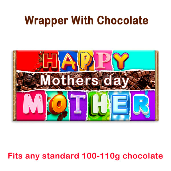 Happy Mother's Day Mother Novelty Chocolate Bar Wrapper Gift Present Mummy Mom