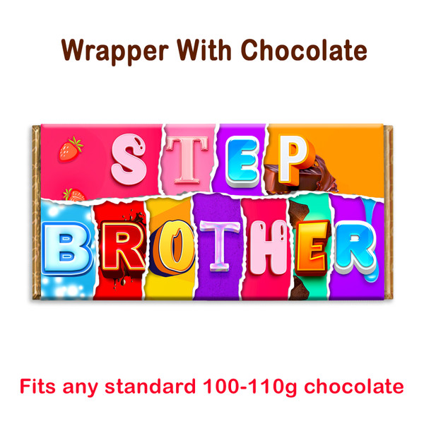 Step Brother Novelty Chocolate Bar Wrapper Gift Present for Birthday Christmas