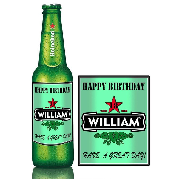 Personalised Bottle Label Birthday Wedding Anniversary Suitable for Bottle of Cider Beer BL038