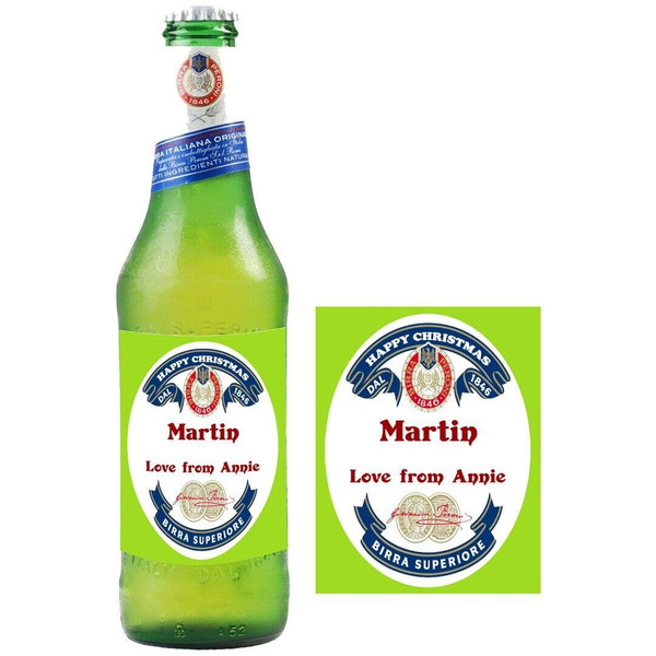 Personalised Beer Bottle Label for Birthday Anniversary Christmas Xmas BL053