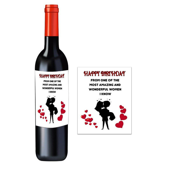 Personalised Bottle Label Love Anniversary Birthday Soulmate Suitable for Bottle of Wine