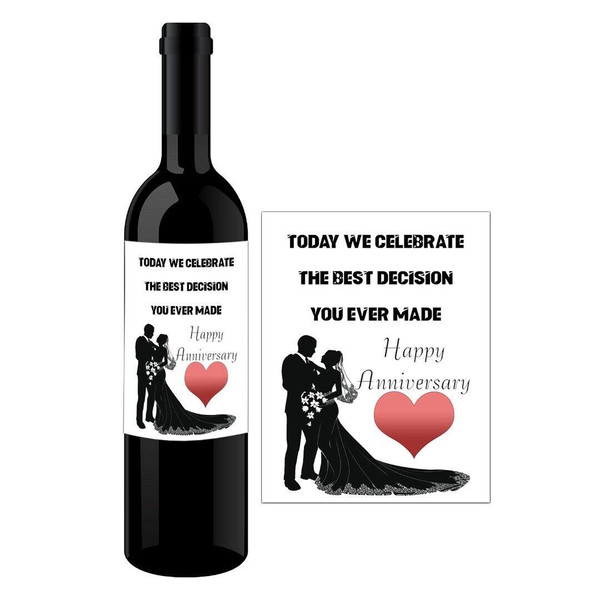 Personalised Wine Bottle Label For ANNIVERSARY FUNNY LOVE HUSBAND WIFE BL089