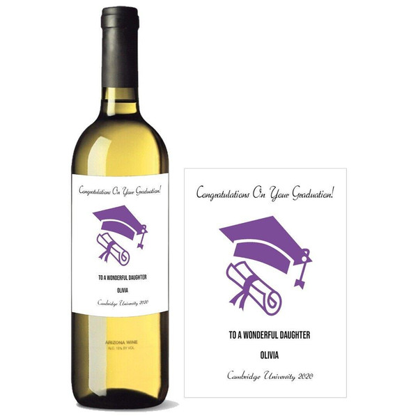 Personalised Wine Bottle Label for Congratulation Graduation Lockdown