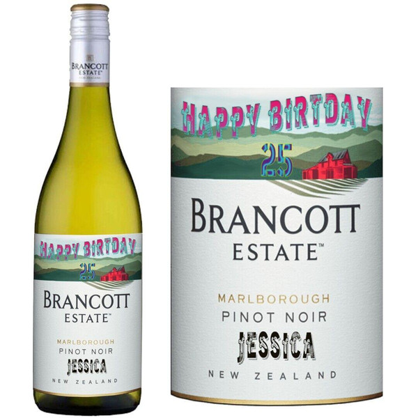 Personalised Birthday Brancott Estate Wine Bottle Label for Any Occasion 