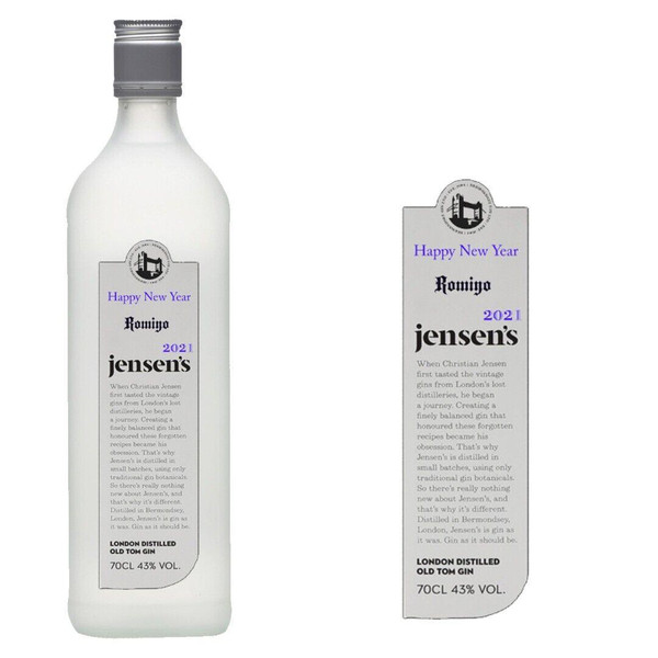 Personalised Jensen's Old Tom Gin Bottle Label for Christmas Any Occasion 