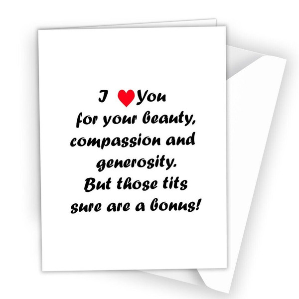 Rude Adult Card Girlfriend Wife Birthday Anniversary Valentine Naughty Funny 213