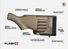 TactaLoad FLASH-5 Shotgun Buttstock, Remington 870 FDE