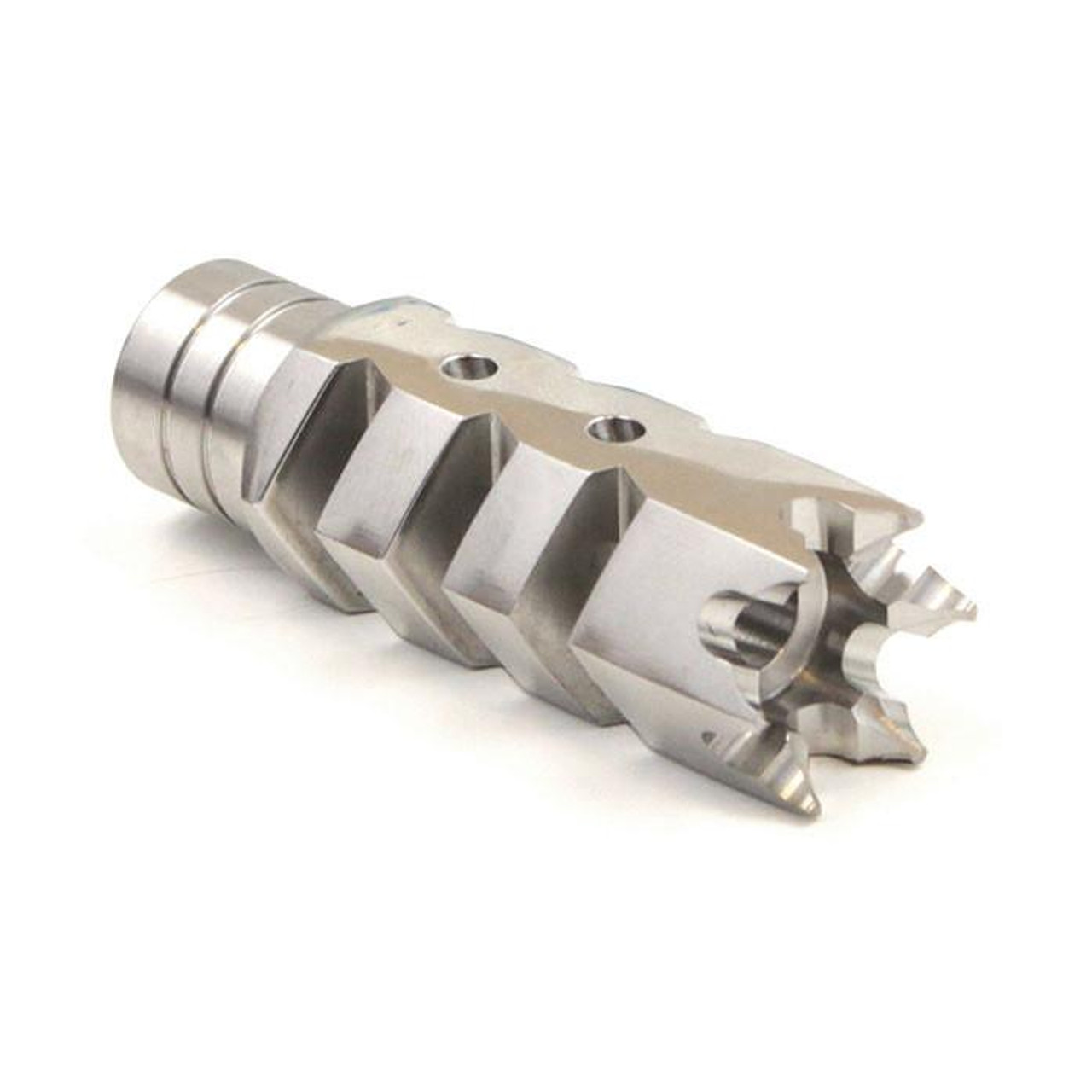 Stainless Spiked Breacher-Style Muzzle Brake