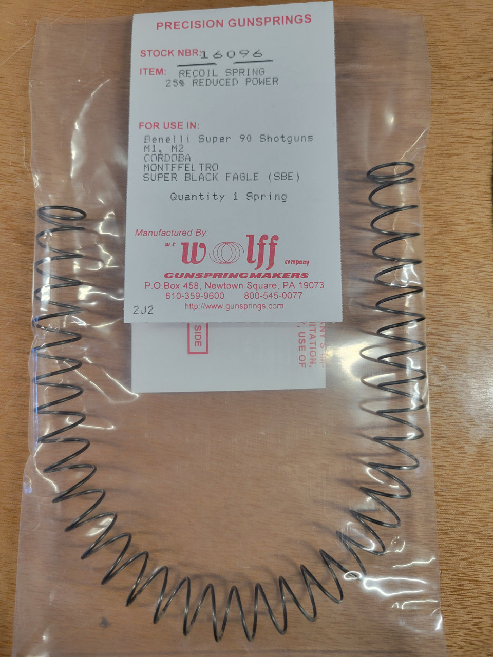 Wolff Reduced Power Recoil Springs for Benelli Super 90 Series Shotguns, 12 & 20 Gauge