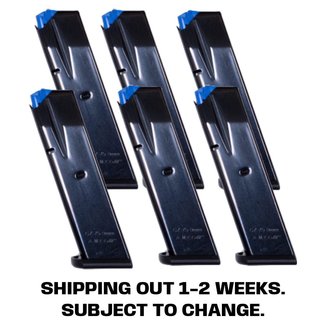 *6-PACK* Mec-Gar CZ 75/85/SP-01/Shadow 2 9mm Shadow 2 10rd Magazines, All Metal  [0422-0710-17ND]
