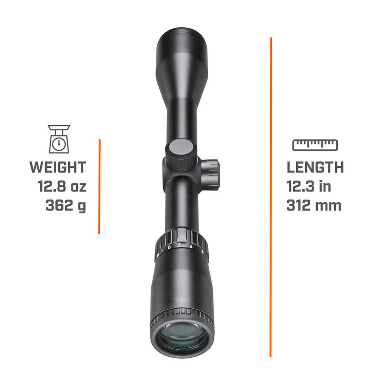 Bushnell Legend 4-12x40mm Riflescope, DOA Quick Ballistic Reticle, 1” [BL4124BS11]
