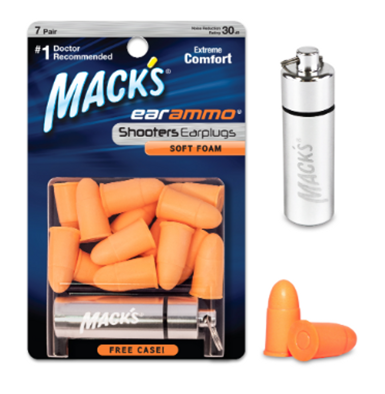 Mack's Shooting Ear Ammo, Soft Foam Ear Plugs