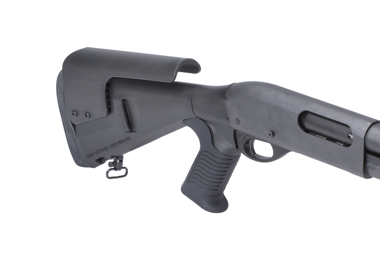 Mesa Tactical Urbino Pistol Grip Stock For Remington 870/1100/11-87, 12ga, Riser & Limbsaver, Black [91550]