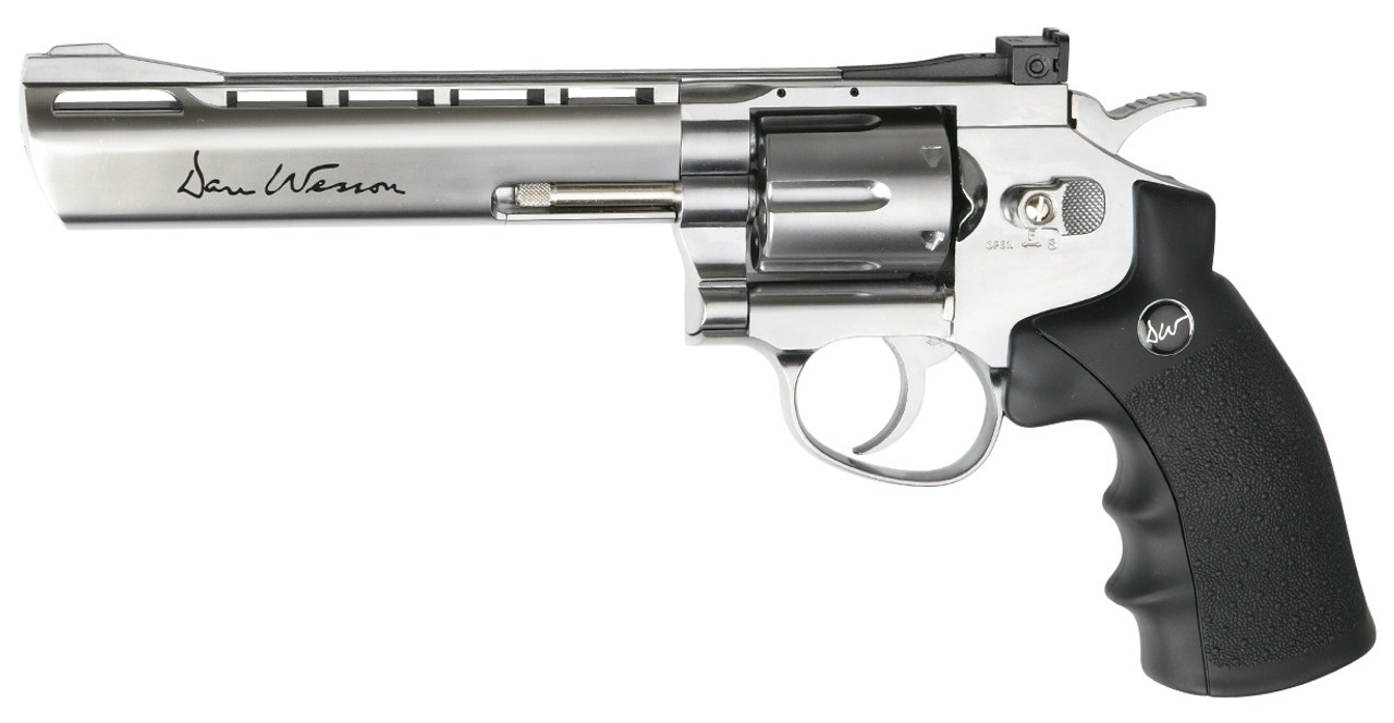 ASG Dan Wesson High Power Airsoft 6mm Magnum Gas Revolver, 6" Silver [50033]