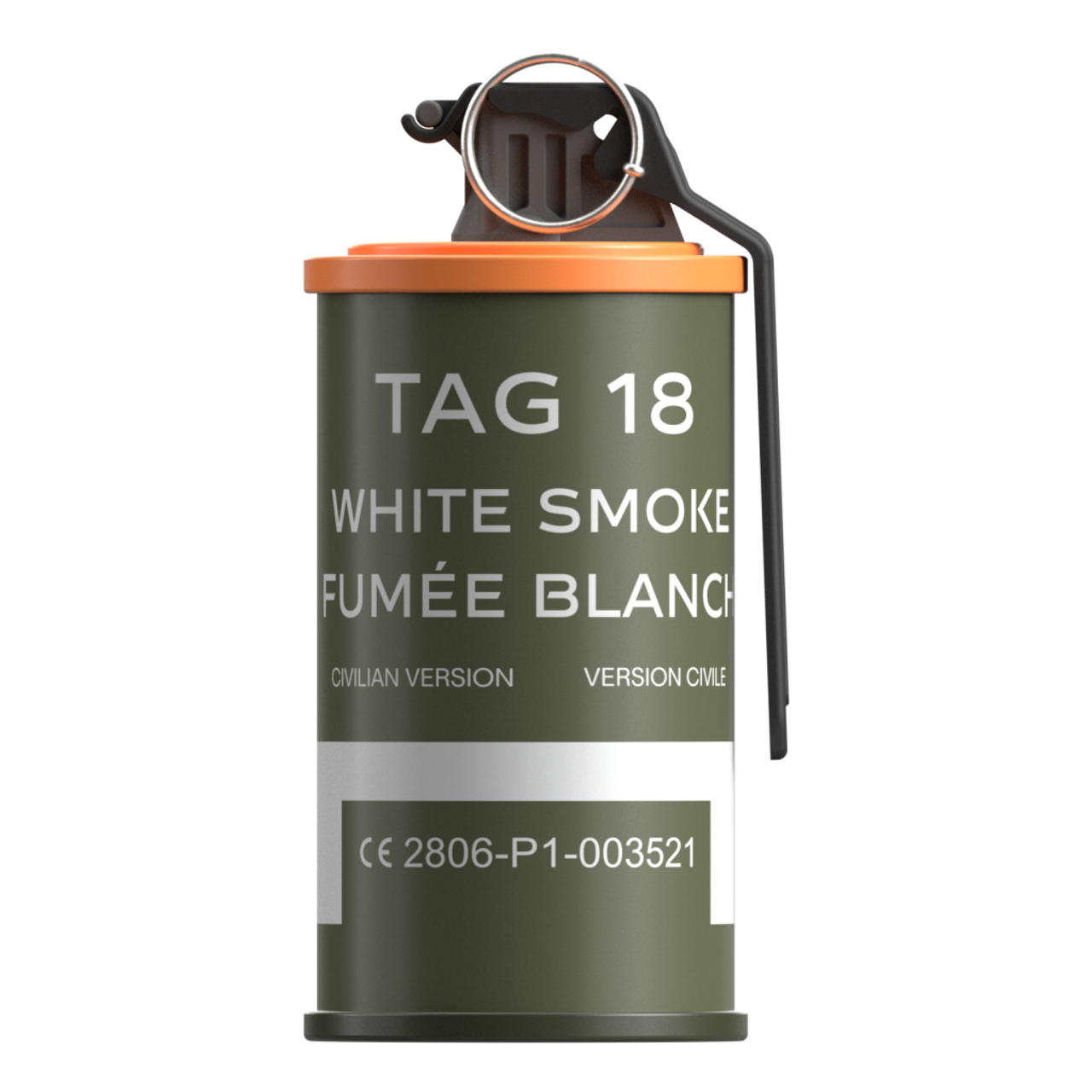 TagInn Pro TAG-18 Smoke Grenade less lethal white