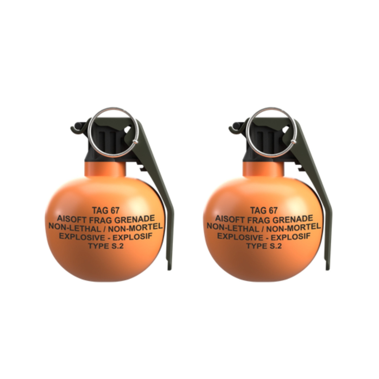 HARDCORE TagInn Pro TAG-67 Frag Grenade less lethal 2 pack HARDCORE TagInn Pro TAG-67 Frag Grenade less lethal 2 pack