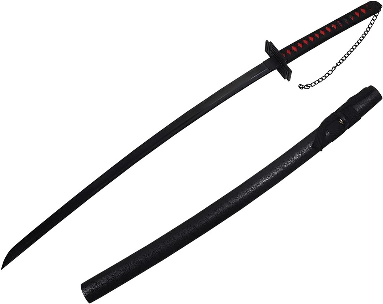 Black Sword Functional Damascus Katana (Kurosaki Ichigo)