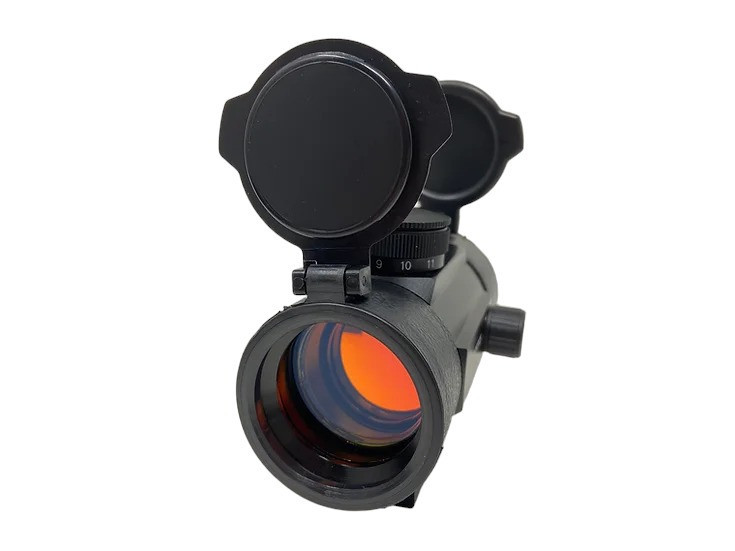 Mazz Optics Red Dot Sight W/Mounts For Weaver Or 7/8” Dovetail 46mm Tube Design W/Flip Up Caps