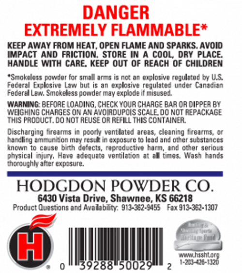 Hodgdon BL-C(2) Smokeless Reloading Powder, 1LB