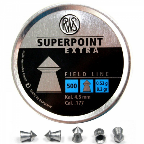 RWS SuperPoint Pellets .177 Caliber 8.2Gr Tin of 500