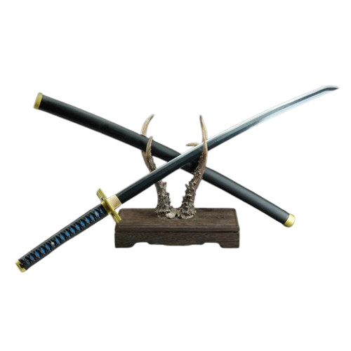 Black Sword Functional Damascus Katana (Muichiro Tokito)