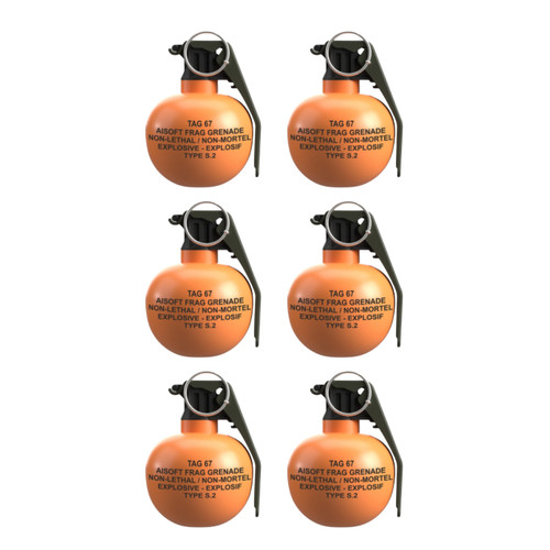 HARDCORE TagInn Pro TAG-67 Frag Grenade less lethal 6 pack