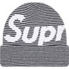 Supreme Big Logo Beanie Black Stripe F/W 22'