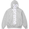 Supreme Satin Applique Logo Hoodie Heather Grey F/W 25'