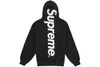 Supreme Satin Logo Hoodie Black S/S 26'