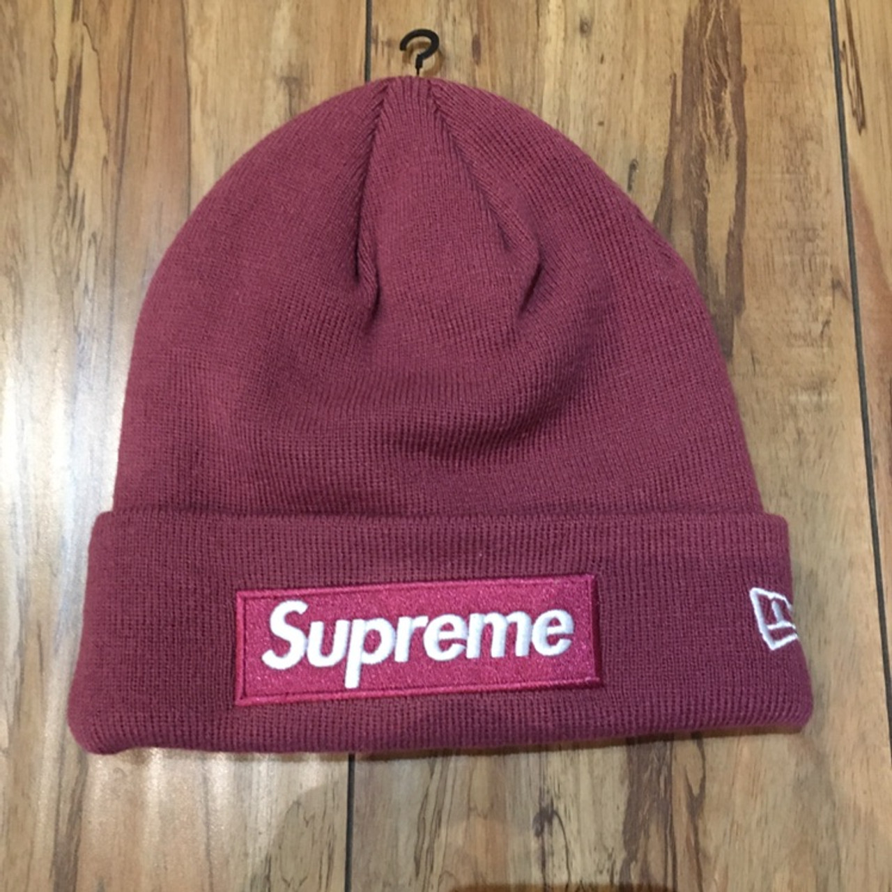 ビーニー21AW Supreme NewEra Box Logo Beanie Plum