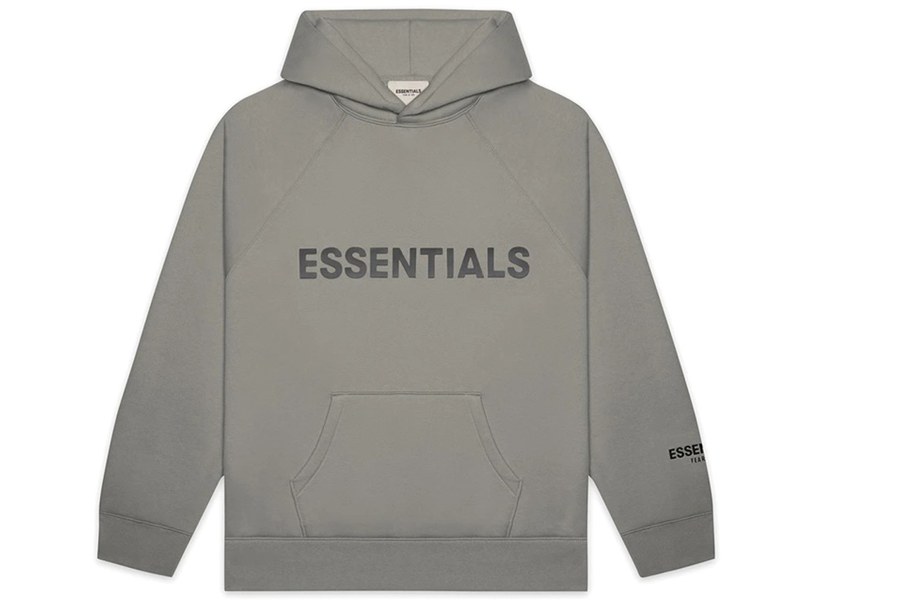 Fear of God ESSENTIALS Pullover Hoodie Applique Logo Cement F/W 20'