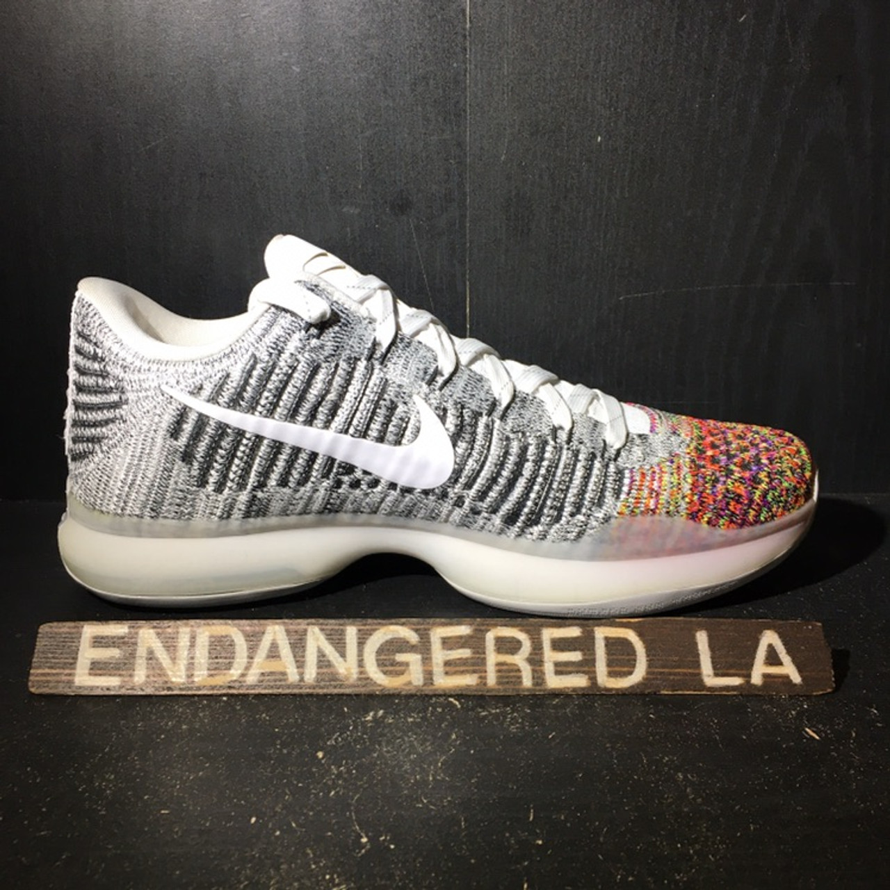 シューズ(男性用) NIKE ID KOBE10 NIKE ZOOM KOBE X 10 ELITE LOW ID White/Gray Multi MENS SIZE