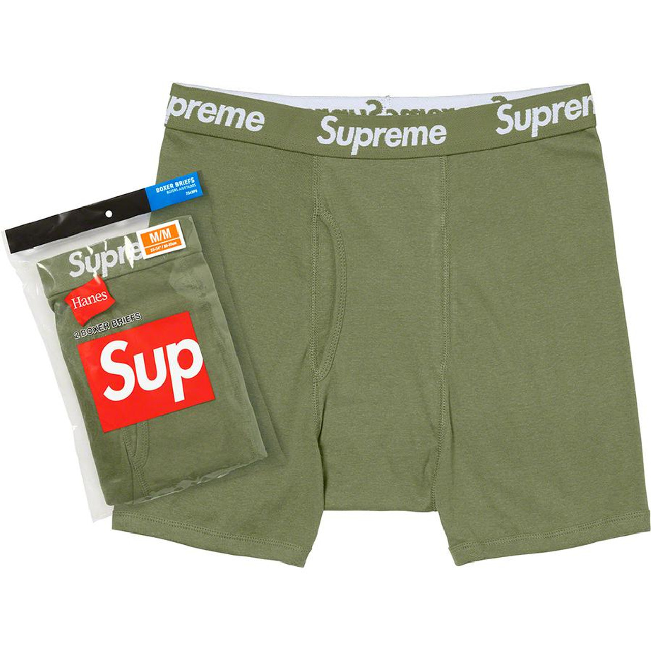 Supreme Hanes Boxer Briefs Black — dropout