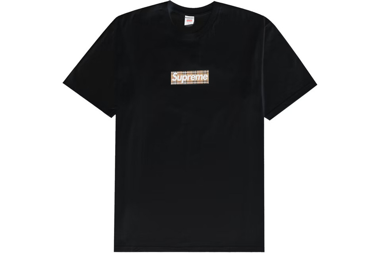 Supreme Burberry Box Logo Tee White - SNEAKERGALLERY