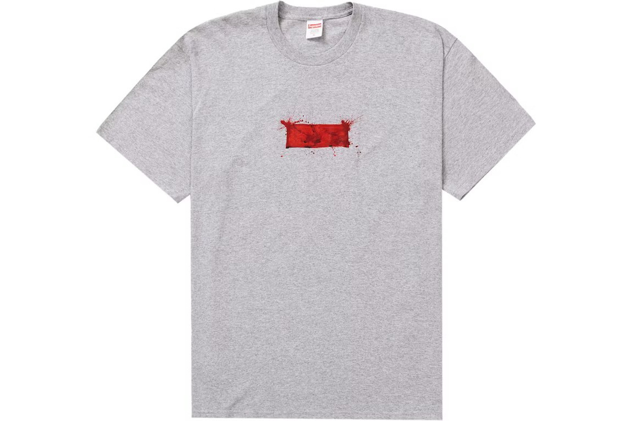 Supreme Ralph Steadman Box Logo Tee Heather Grey S/S 22'