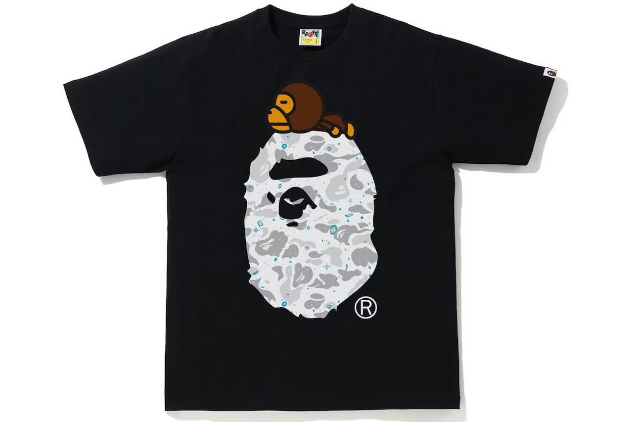 BAPE Space Camo Milo Glow In The Dark Tee Black ENDANGERED LA