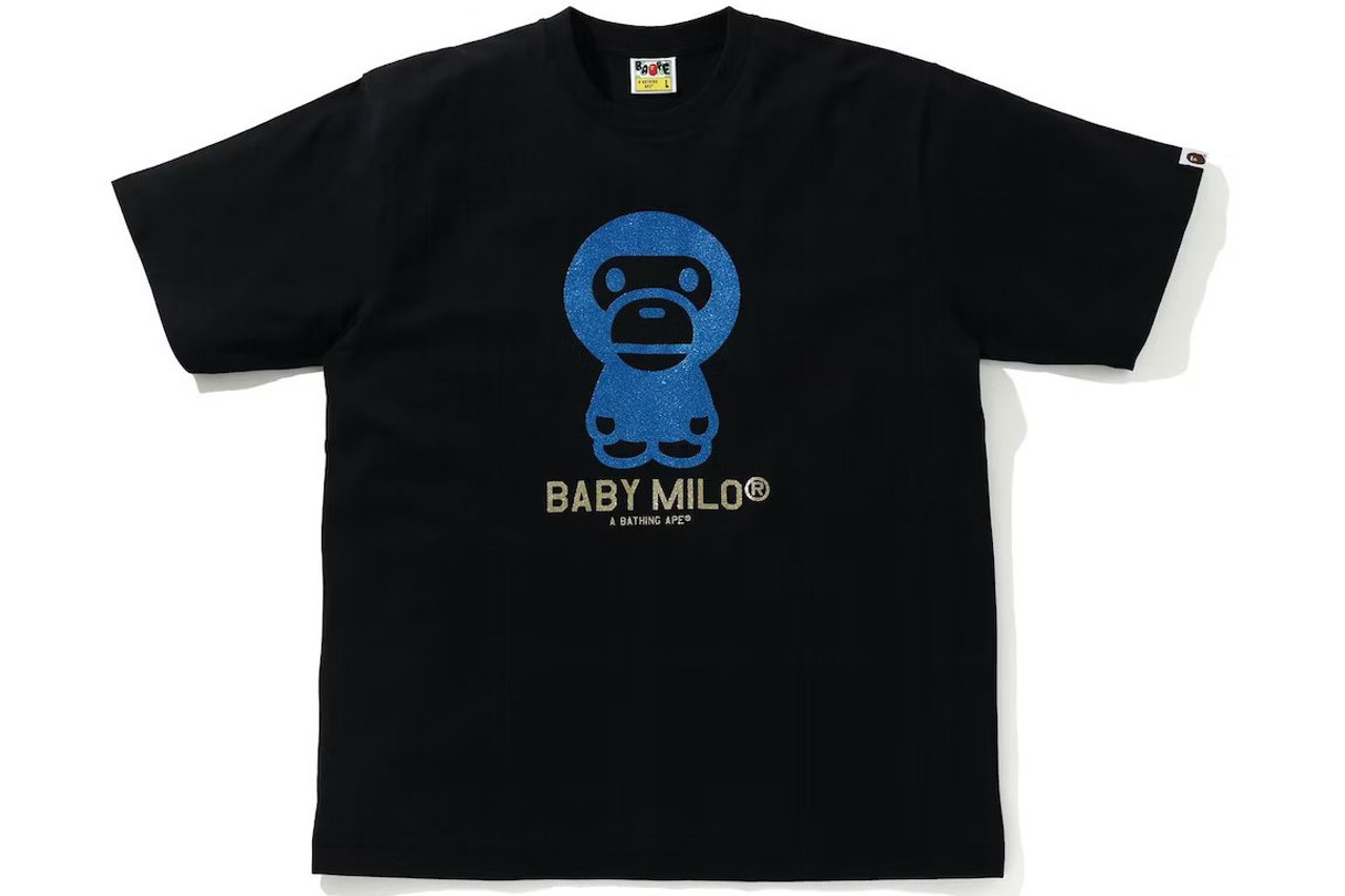BAPE Glitter Baby Milo Tee Black
