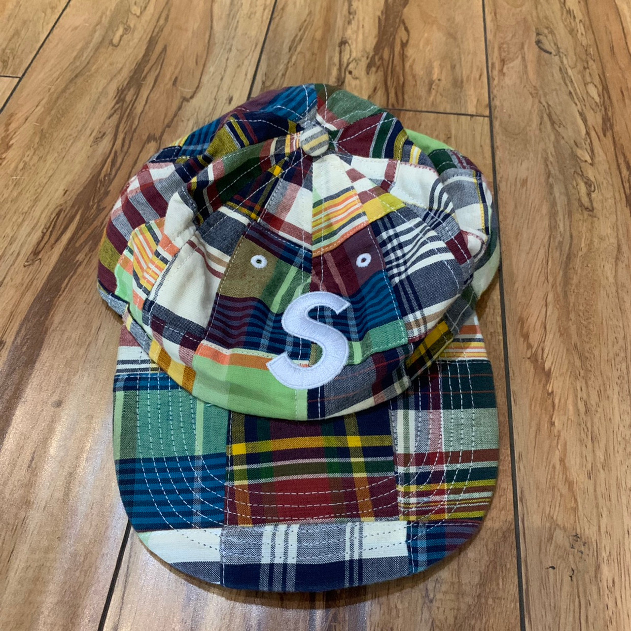 高級感Supreme Patchwork Madras S Logo 6-Panel キャップ