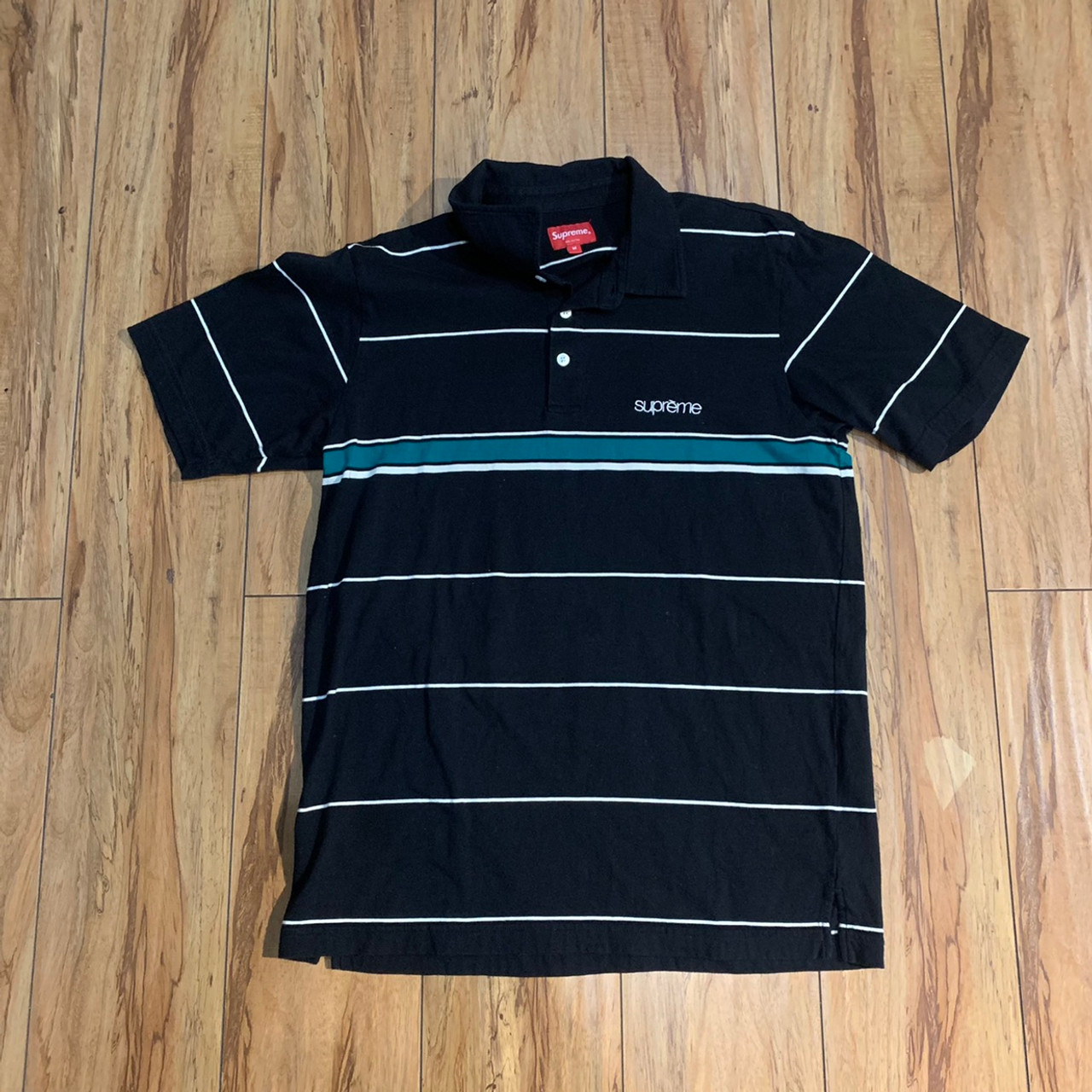 Supreme Black Polo Sz M (#8679)