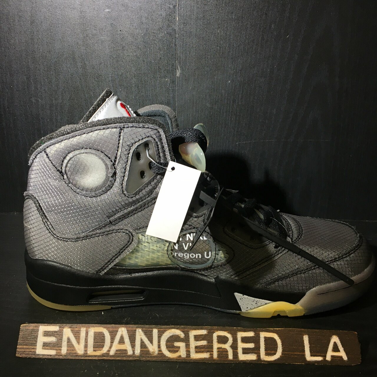 Air Jordan 5 Off-White Black - ENDANGERED LA