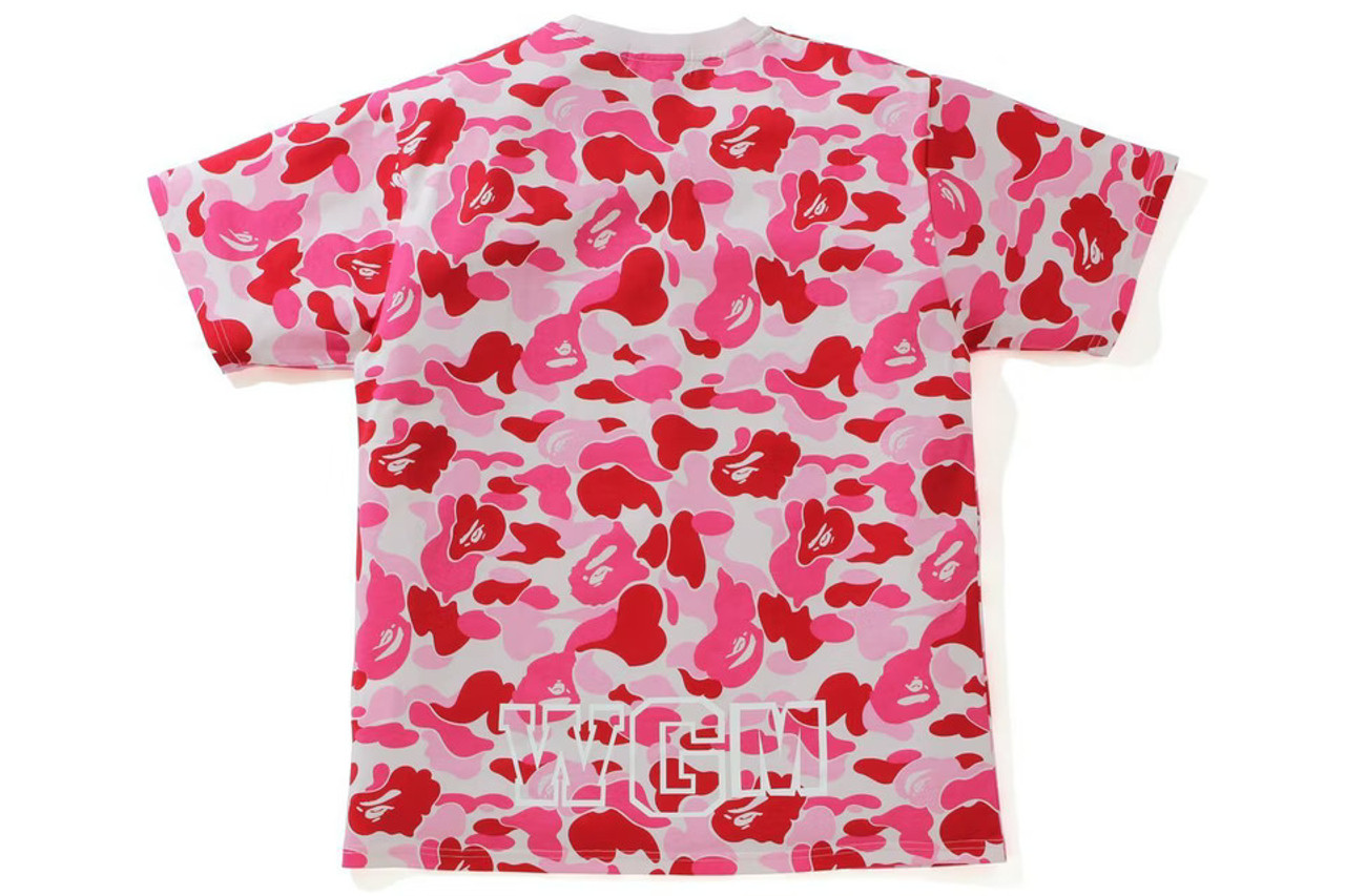 Bape ABC Blue 1st Camo Shark Tee Pink