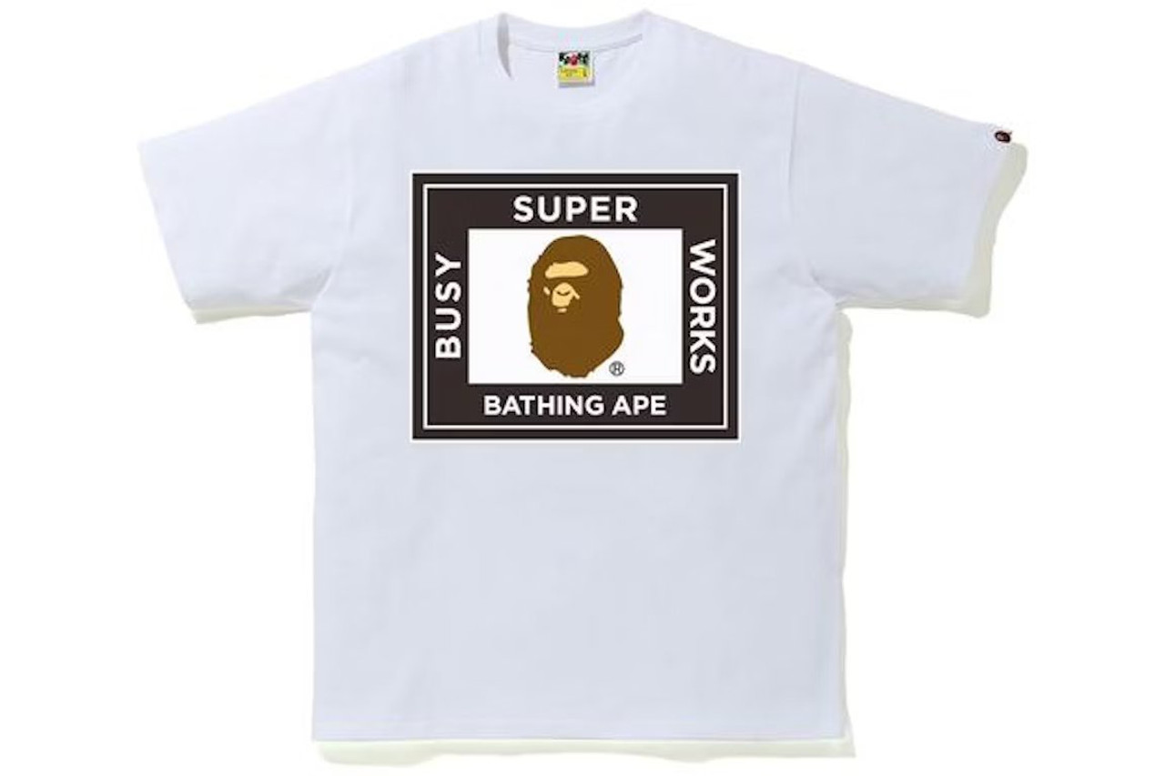 BAPE Super Busy Works Tee White - ENDANGERED LA