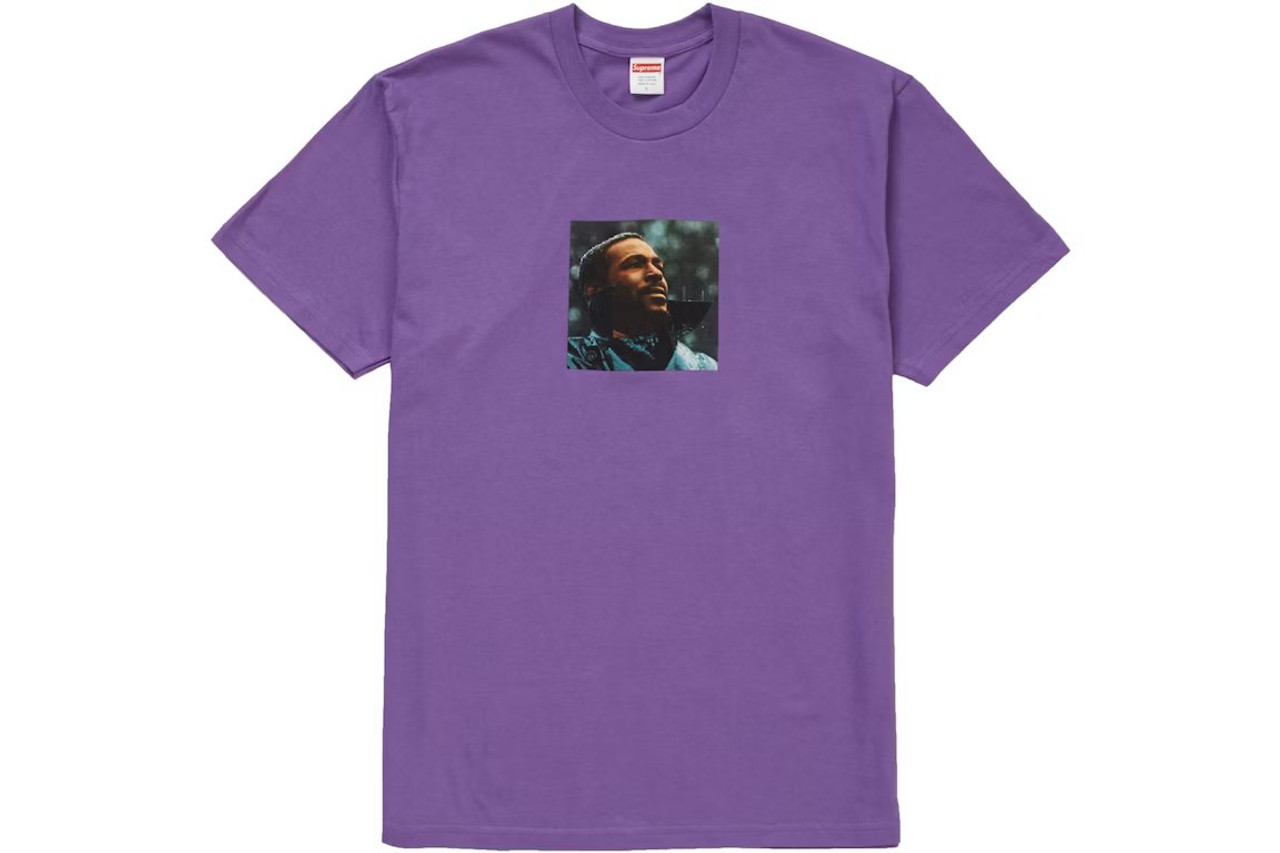 Supreme Marvin Gaye Tee Purple F/W 18'