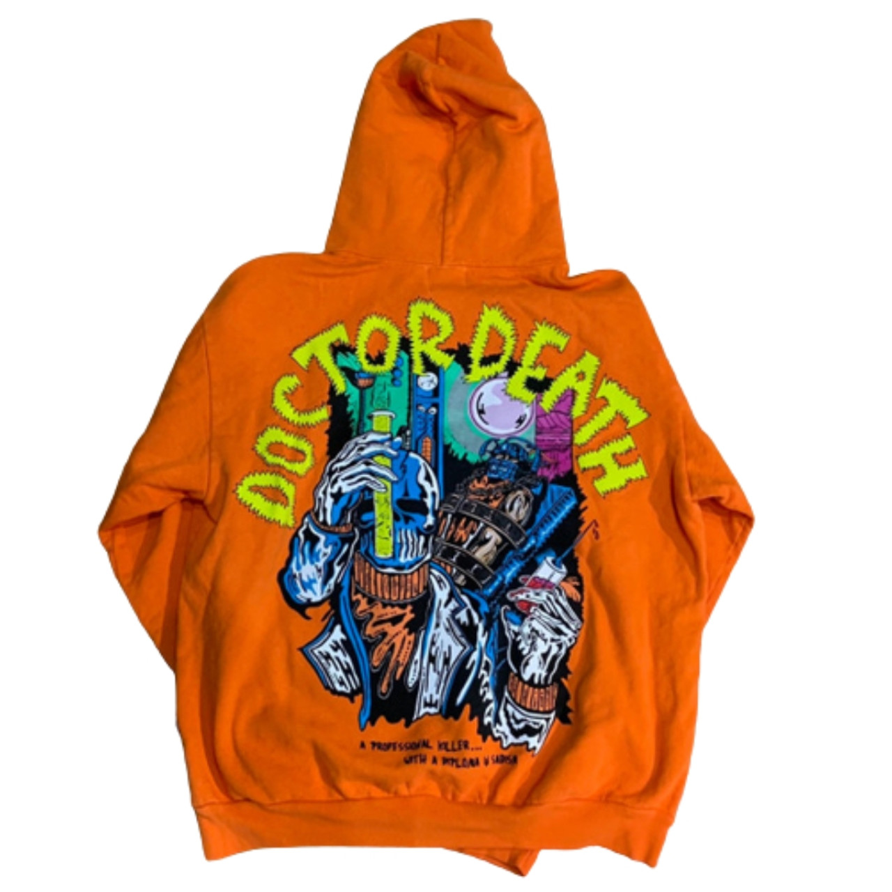 Warren Lotas Hoodie Doctor Death Orange