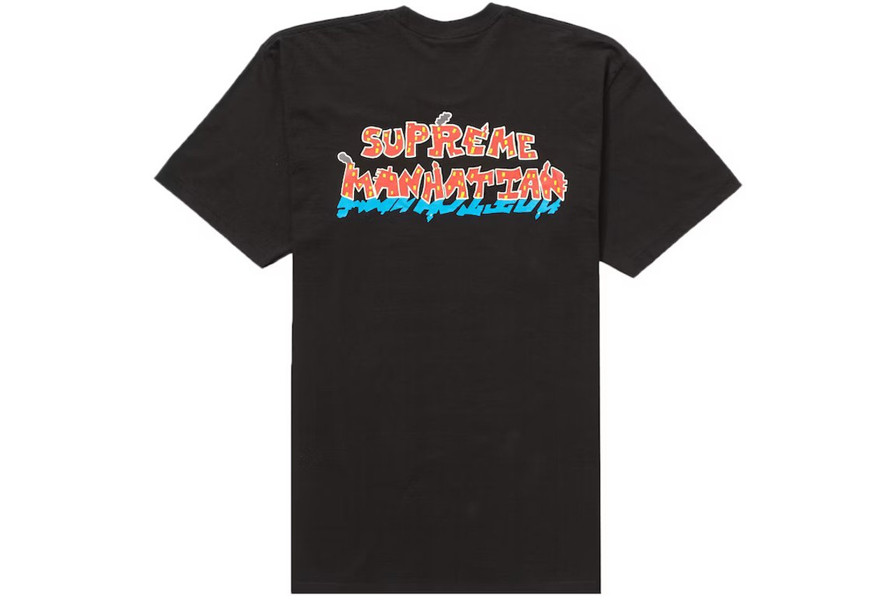 当季大流行 Supreme Chrome Logo Tee Black - トップス