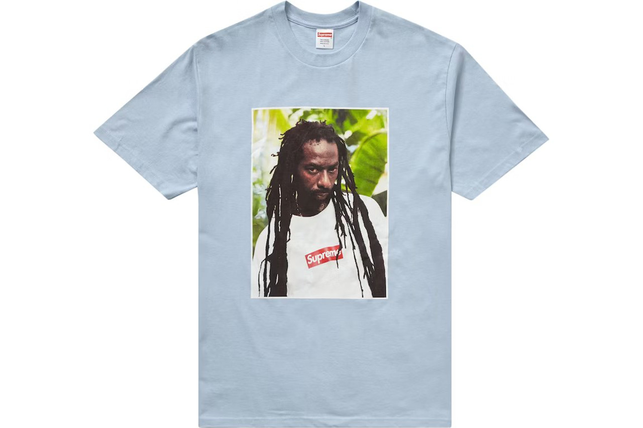 Supreme Buju Banton Tee Light Blue S/S 19'