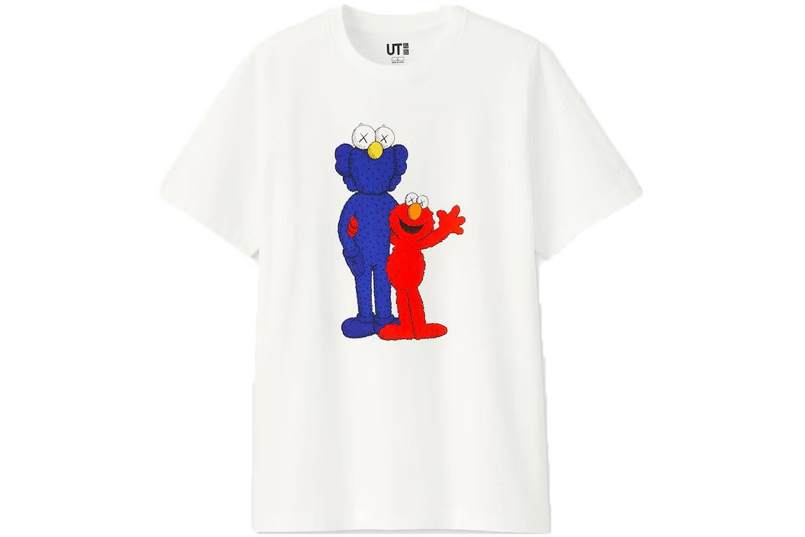 Kaws x Uniqlo x Sesame Street BFF Elmo Tee White - ENDANGERED LA