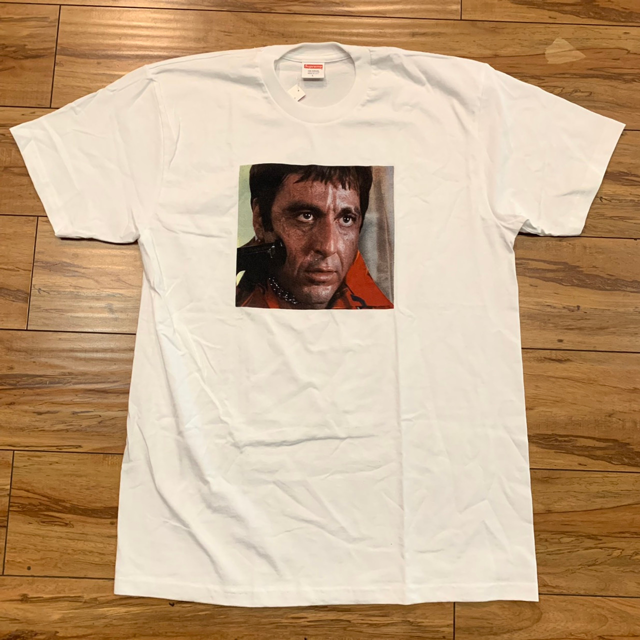 Supreme Scarface Shower Tee White F/W 17' Sz L (#9204)